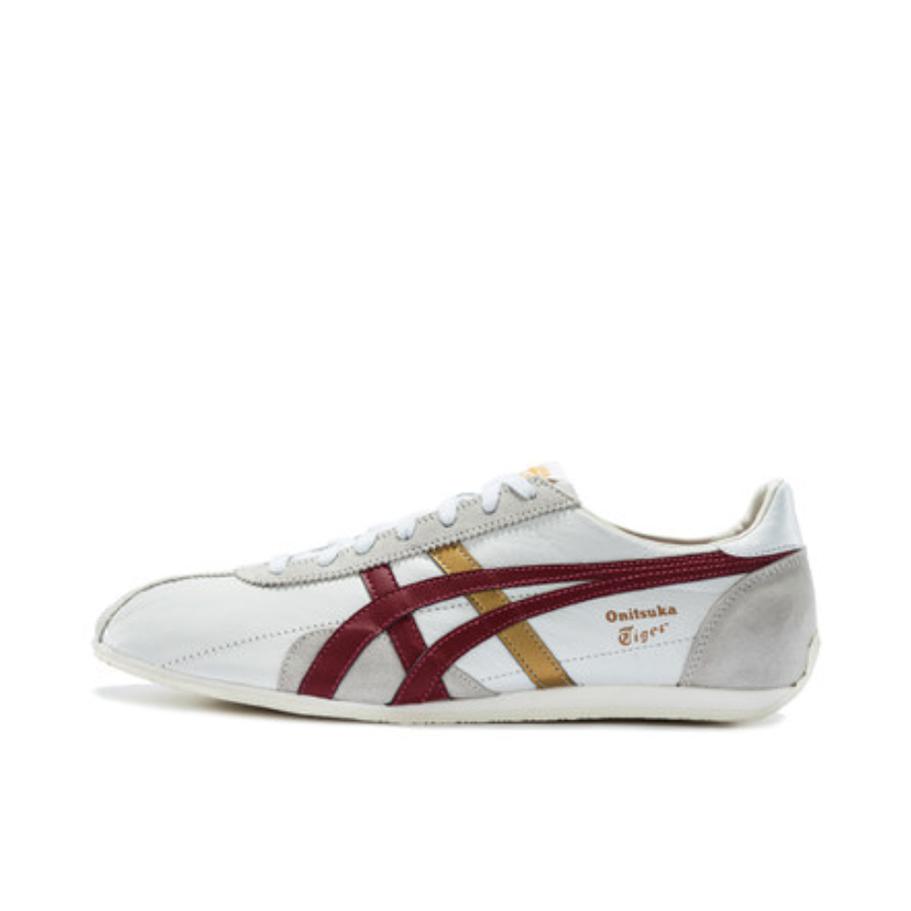 推荐商品：Onitsuka Tiger 鬼冢虎 Runspark 运动休闲鞋 轻便透气舒适减震防滑耐磨复古 白红金