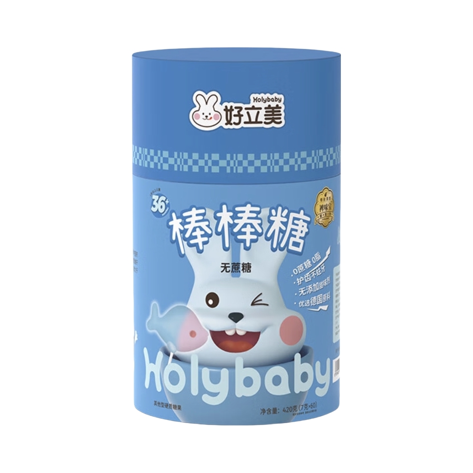 推荐商品：好立美/holybaby 无蔗糖棒棒糖儿童零食