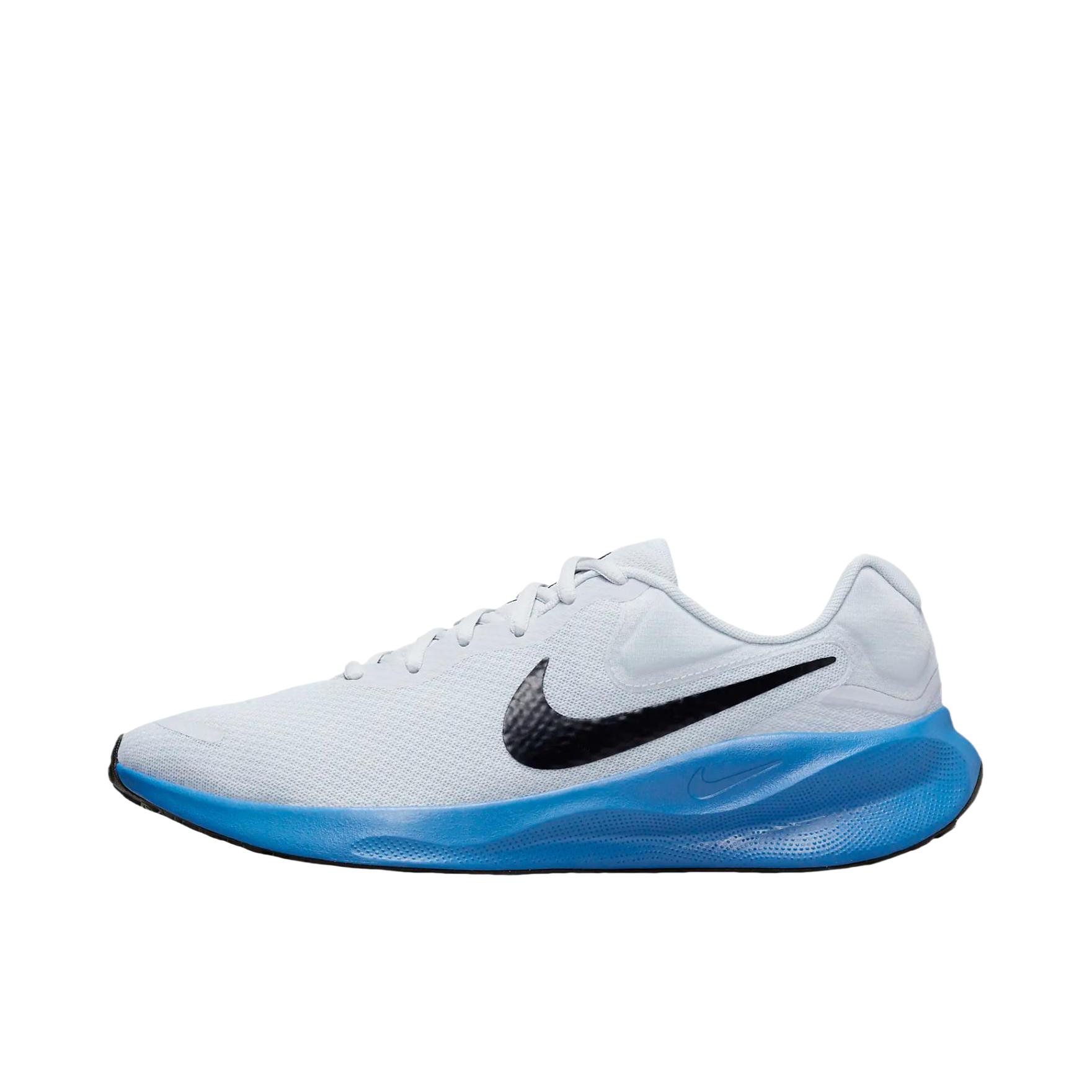 推荐商品：Nike Revolution 7 跑鞋 舒适百搭耐磨透气减震休闲运动支撑训练轻便易穿脱 白色/蓝色/黑色