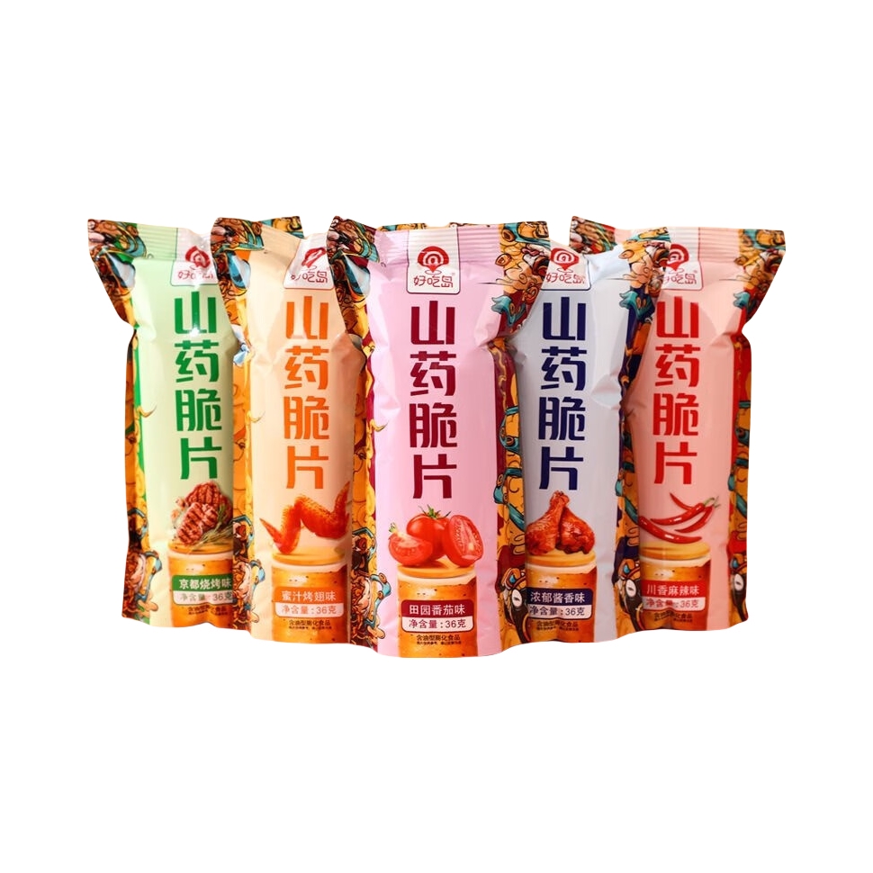 推荐商品：好吃岛 山药薄脆薯片 30g 袋装 蜜汁烤翅味