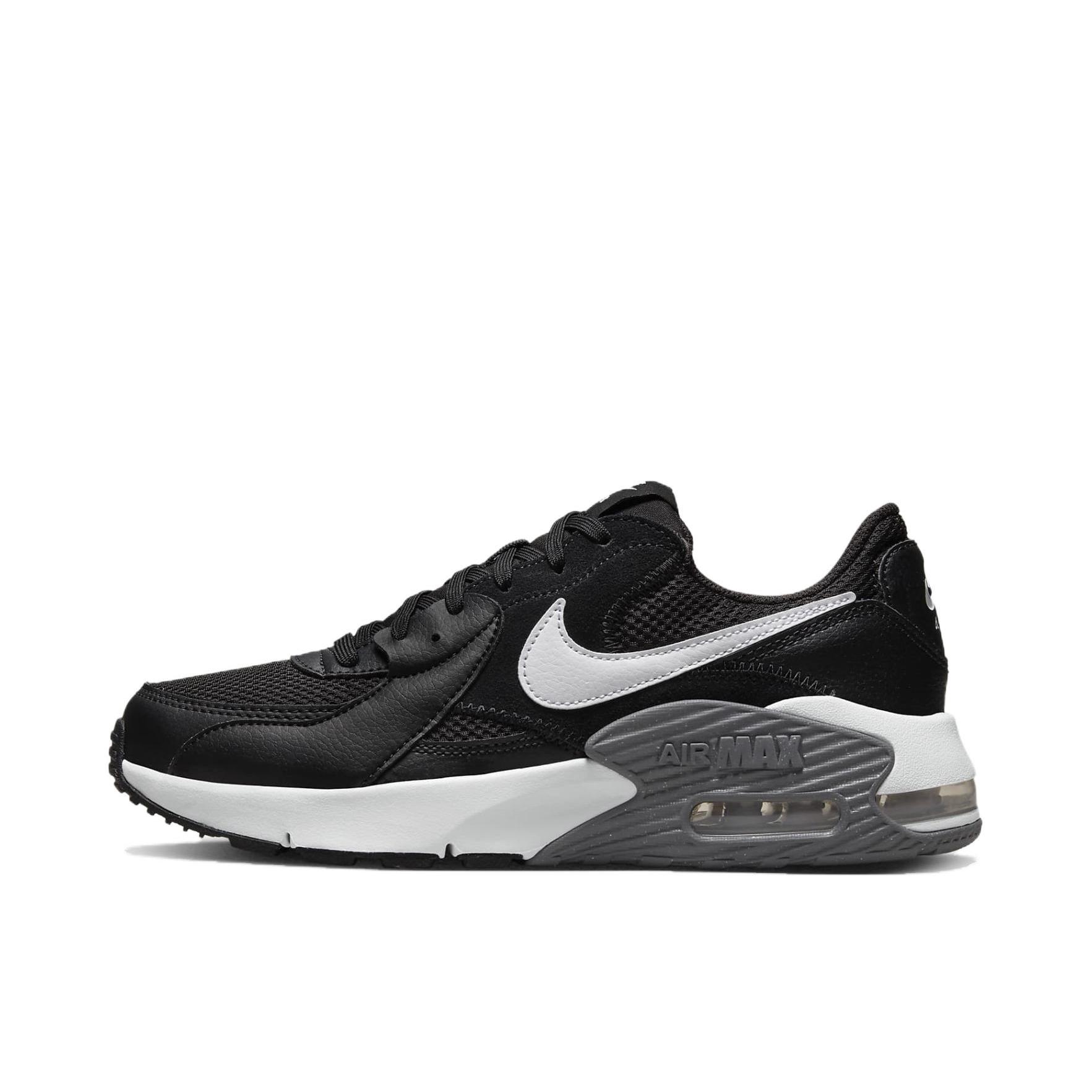 推荐商品：Nike Air Max Excee 跑鞋 防滑耐磨舒适缓震网面透气气垫复古支撑织物合成革圆头贴合抓地 Black/White 黑白