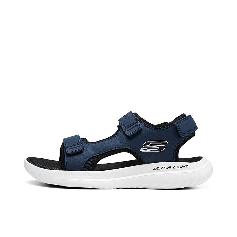 推荐商品：Skechers/斯凯奇 时尚休闲 沙滩 外穿 凉鞋 232893 海军蓝色/黑色