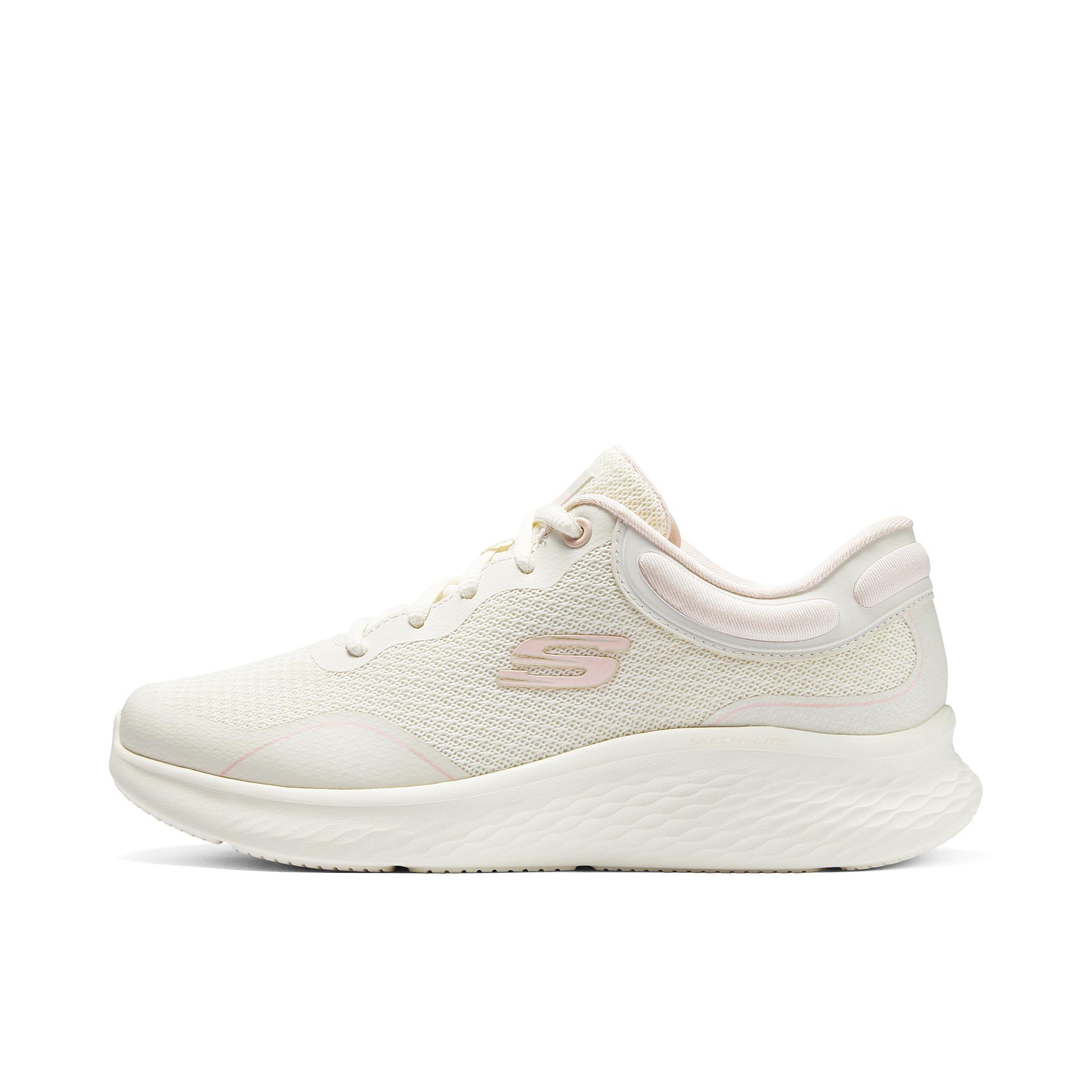 推荐商品：Skechers/斯凯奇 缓震回弹 网面透气 防滑耐磨 舒适软底 百搭复古 潮流 运动休闲鞋 女款/米色/白色/粉色