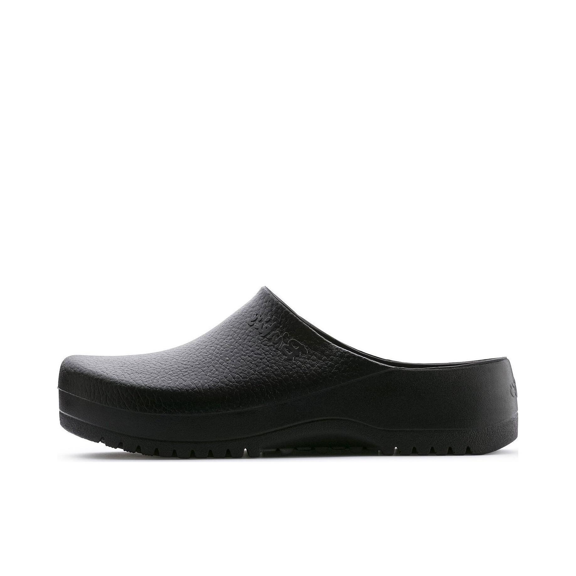 推荐商品：Birkenstock SuperBirki系列 厚底圆头 防滑 舒适包头 百搭时尚 休闲简约 软木 防磨 厨师鞋 拖鞋 黑色