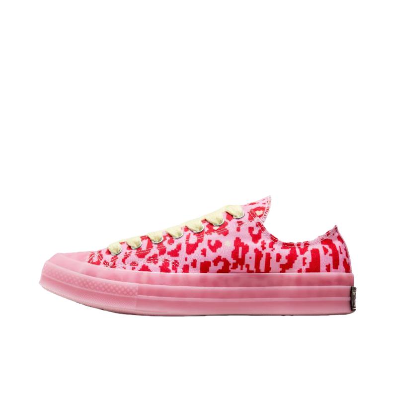 推荐商品：Converse/匡威 1970s 帆布鞋 圆头防滑经典复古轻便时尚拼接百搭 女款/豹纹红/粉色