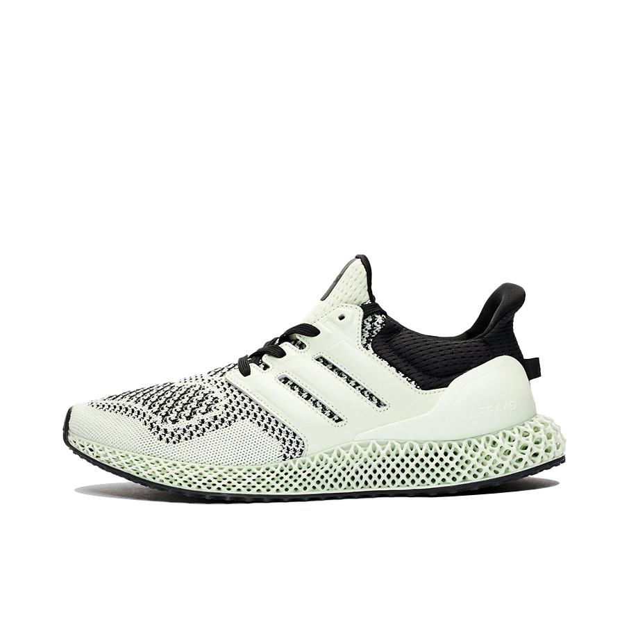 推荐商品：adidas Ultra 4D 跑鞋 减震防滑耐磨碳板透气织物轻运动抗扭转支撑长跑 浅绿/黑色/白色