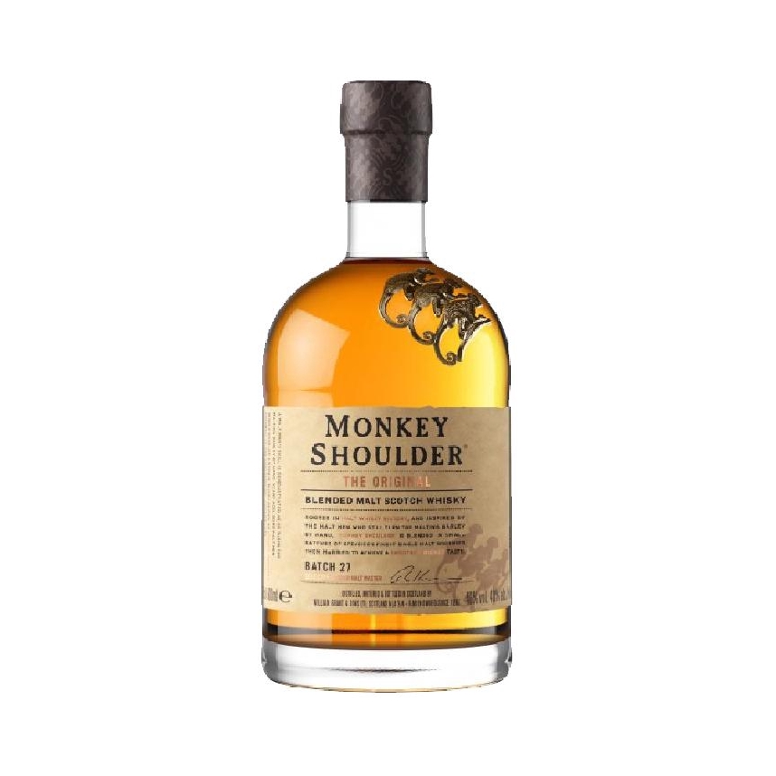 推荐商品：Monkey Shoulder 3年以上 调和麦芽 500ml 40%vol 威士忌 裸瓶装 调配