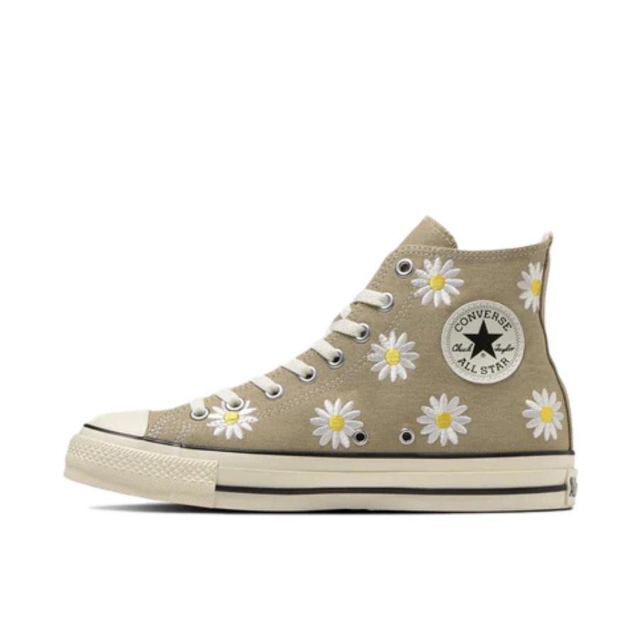 推荐商品：Converse/匡威 All Star Ⓡ Daisyflower Hi 帆布鞋 防滑耐磨轻便舒适高帮圆头 米色/白色