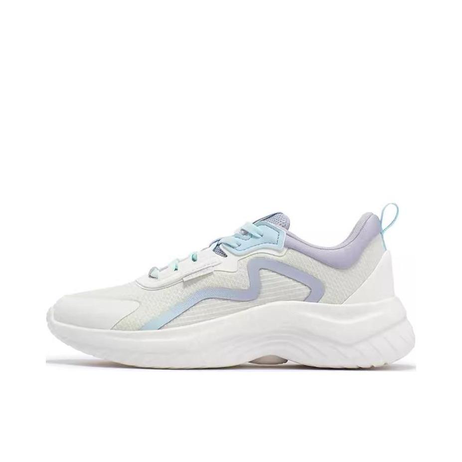 推荐商品：361度 跑鞋 轻便耐磨减震防滑软底防水跳绳 女款/网面/羽毛白/迷迭紫