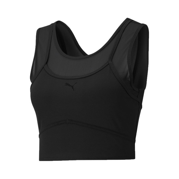 【蔡依林同款】Puma 女子跑步健身训练瑜伽修身短款上衣背心 520223