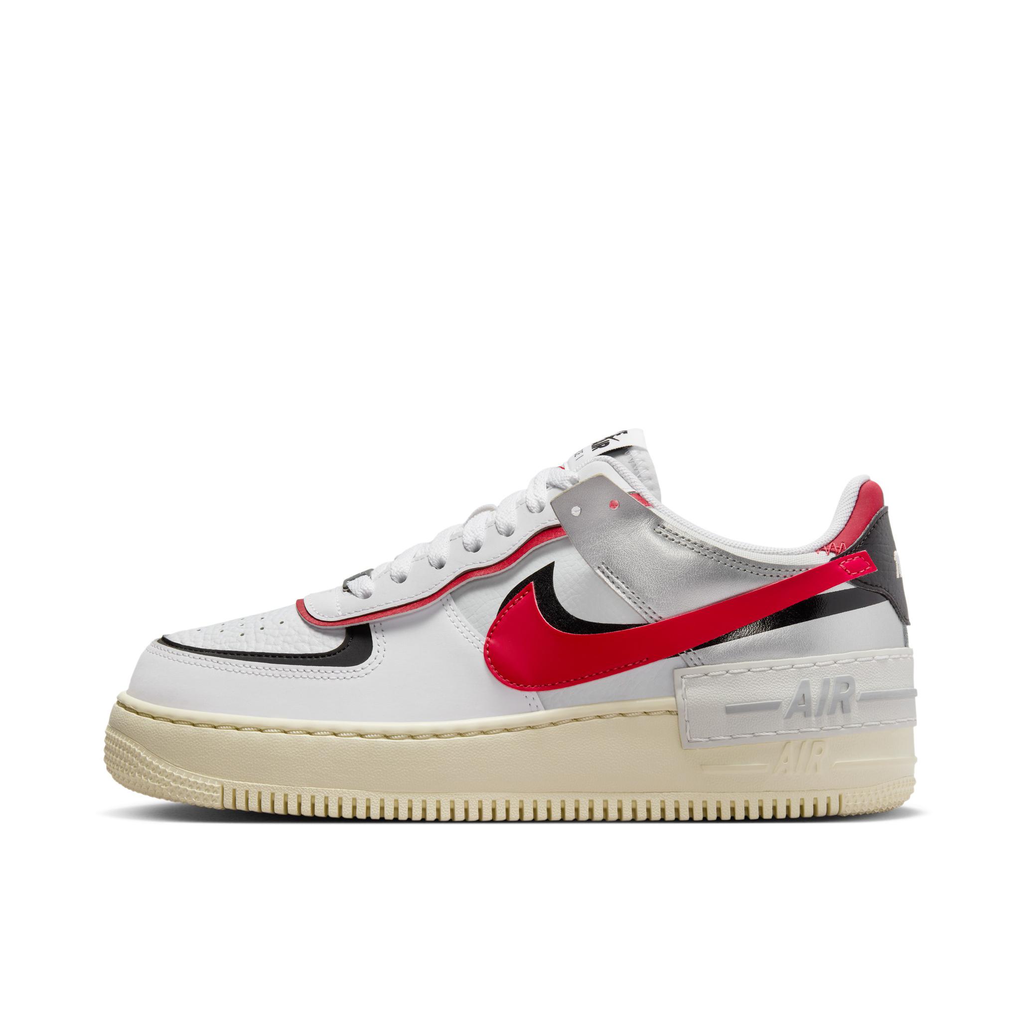 推荐商品：Nike Air Force 1 空军一号 板鞋 轻便舒适百搭耐磨防滑复古 女款/白色/红色/银色