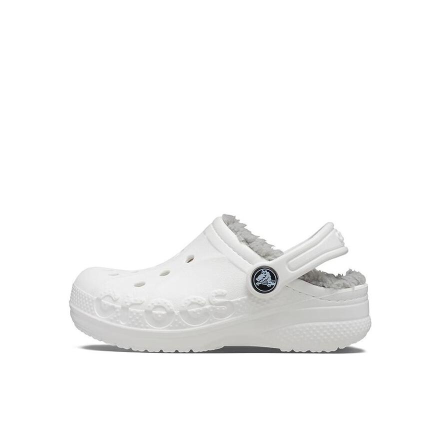 推荐商品：Crocs/卡骆驰 防踢 耐磨 舒适百搭 暖棉加绒 休闲 室内外 洞洞鞋 凉鞋儿童 207500 小童/浅灰色