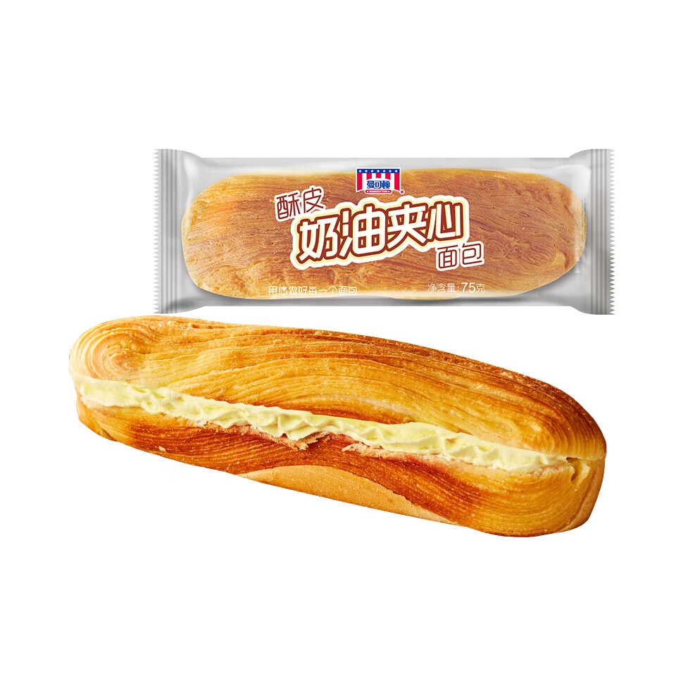 推荐商品：曼可顿 酥皮夹心面包 75g 袋装