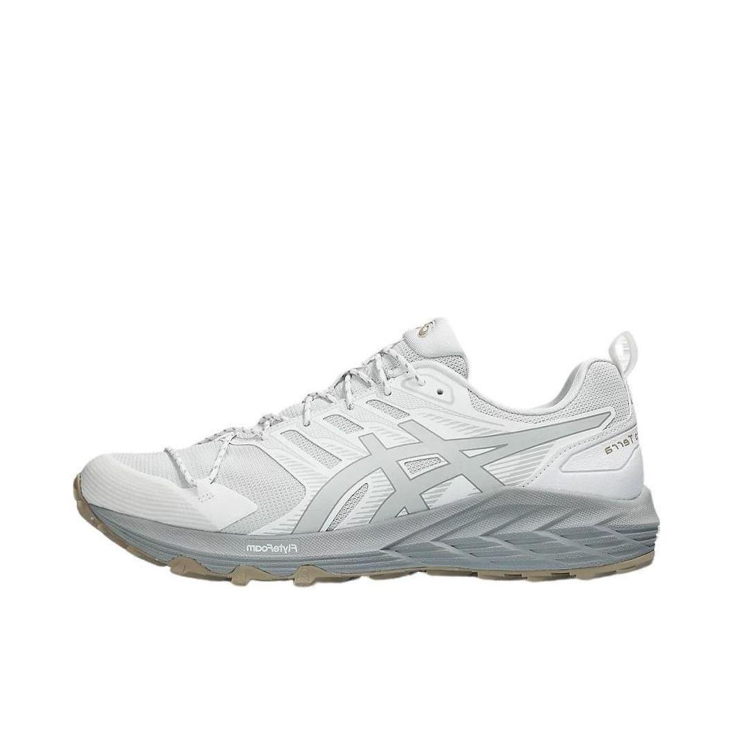 推荐商品：Asics/亚瑟士 Gel-Trabuco Terra 减震 防滑耐磨 舒适透气 运动越野 跑鞋 冰川灰/白色  