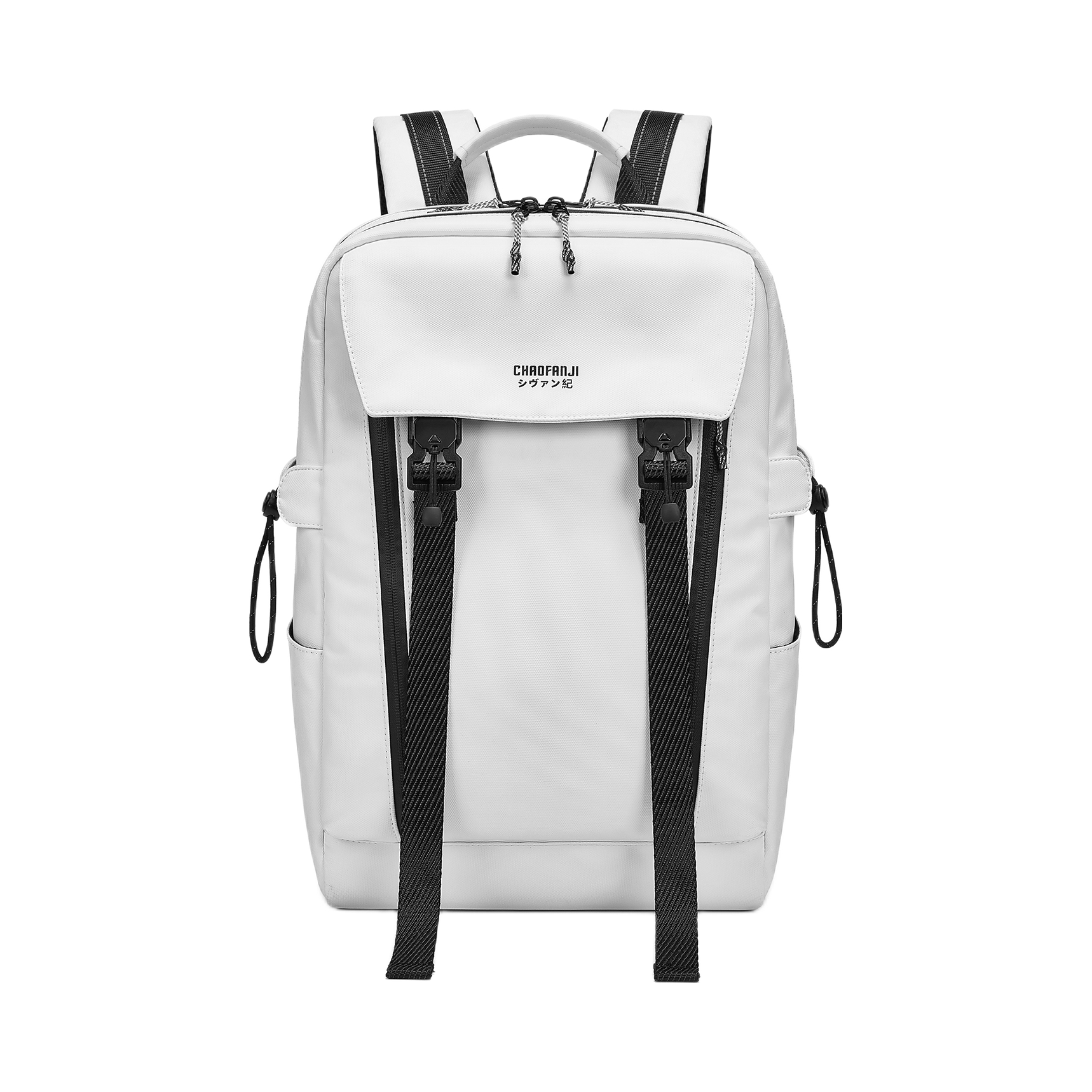 推荐商品：CHAOFANJI 日系潮牌机车大号大容量防水通勤皮膜背包电脑包双肩包