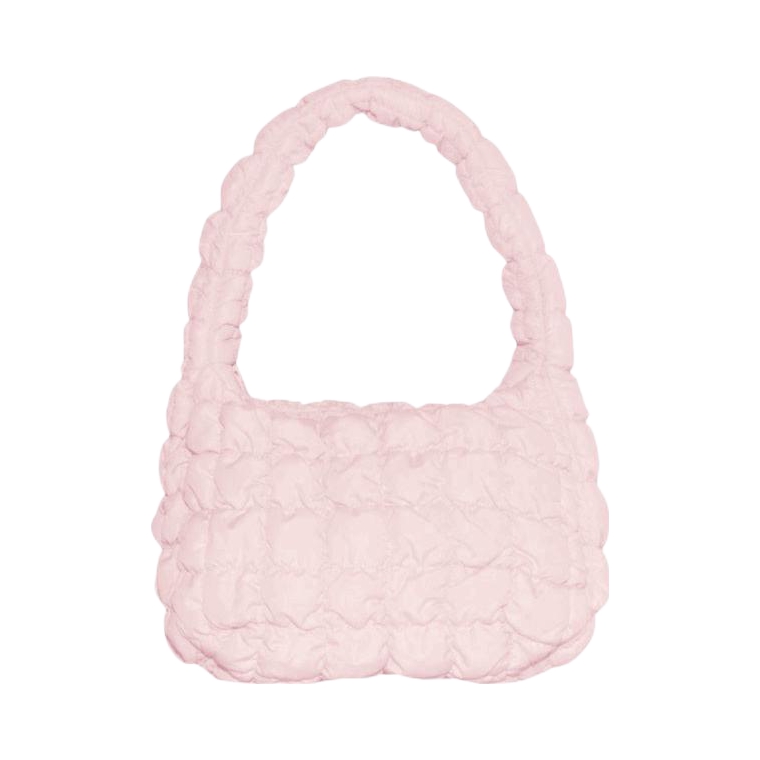 推荐商品：COS 绗缝拉链开合迷你聚酯纤维云朵包单肩手提包