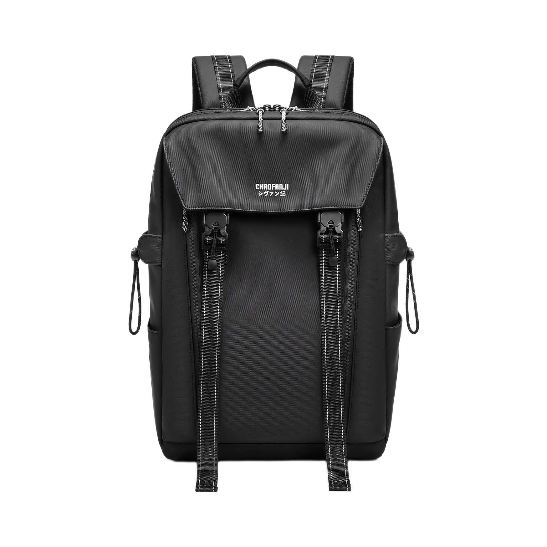 推荐商品：CHAOFANJI 日系潮牌机车大号大容量防水通勤皮膜背包电脑包双肩包