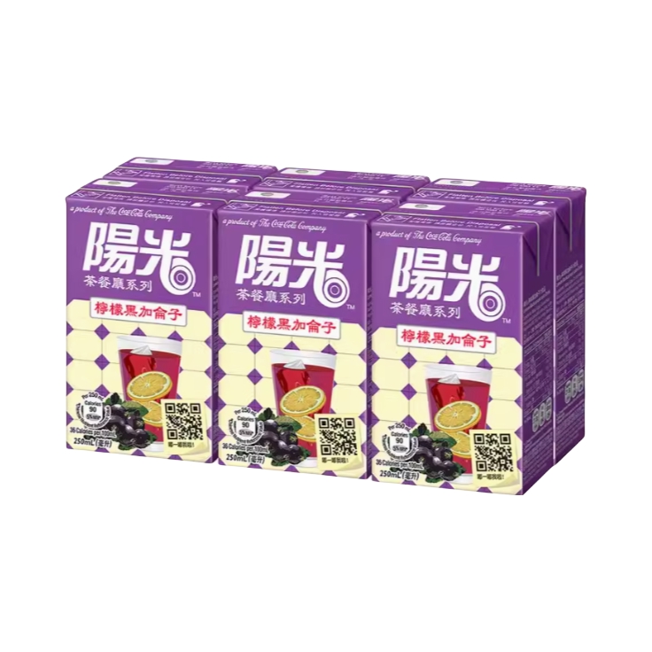 推荐商品：阳光 橙汁饮品 250ml 盒装 柠檬黑加仑汁