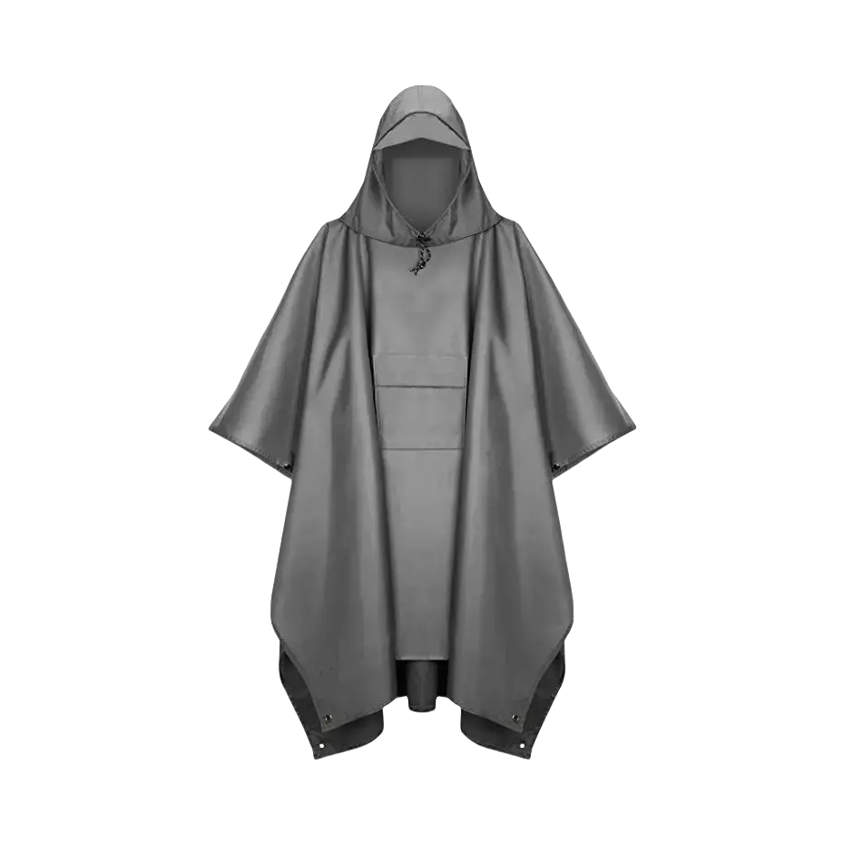 推荐商品：雨航 YH066 纯色 便携三合一 有口袋 斗篷款 雨披