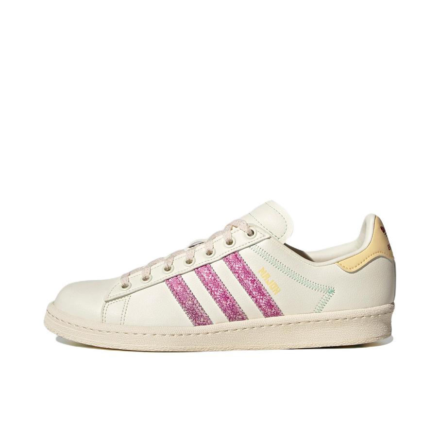 推荐商品：adidas Originals Campus 板鞋 防滑耐磨舒适百搭复古休闲 Kolam联名/白色/粉色/黄色