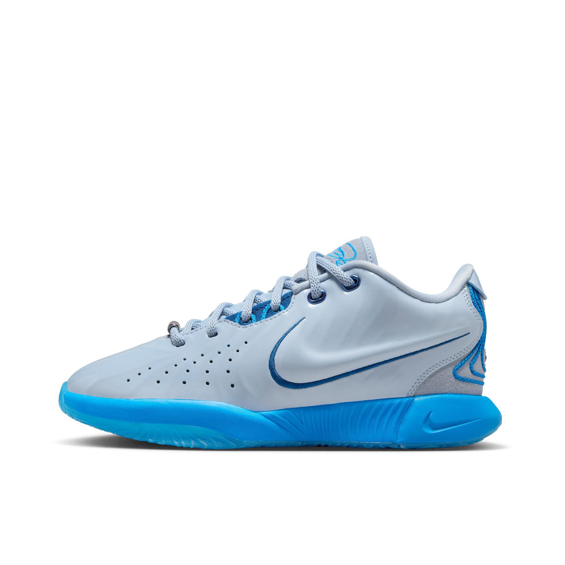 推荐商品：Nike Zoom Lebron 21 詹姆斯 篮球鞋 缓震抗扭耐磨轻便支撑抓地训练 GS/灰石板蓝/椰奶色