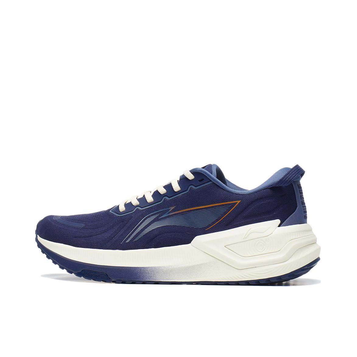 推荐商品：李宁 越影3 高回弹 支撑稳定 缓震 网面 耐磨防滑 透气 跑鞋 深航舰蓝