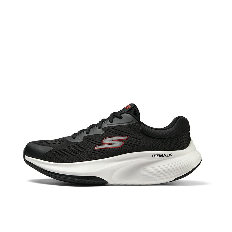推荐商品：Skechers/斯凯奇 缓震支撑 舒适轻质 网布 圆头 高回弹 跑鞋 125053 黑色/红色