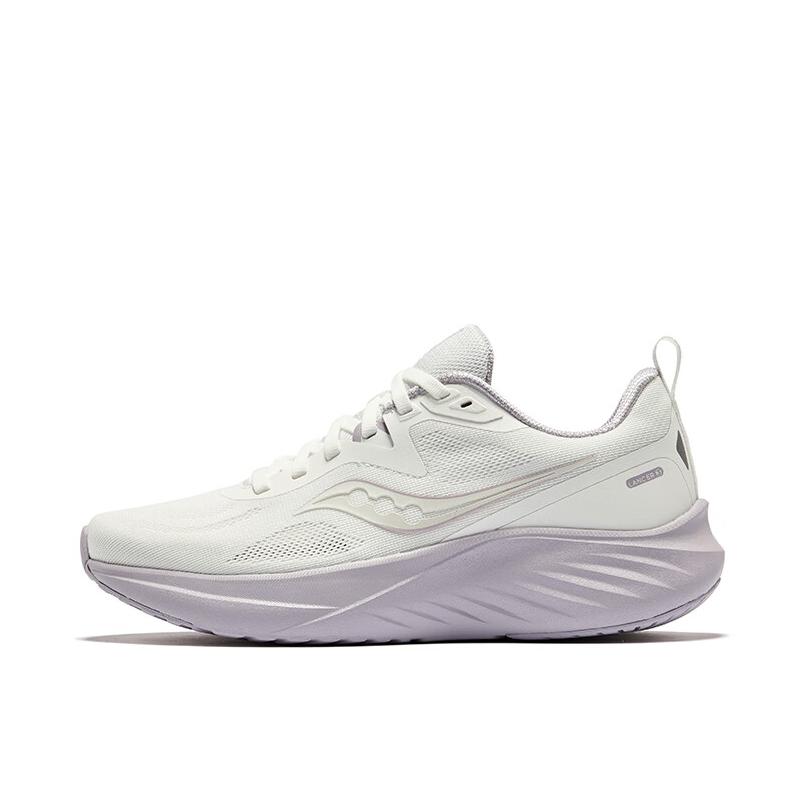 推荐商品：Saucony/索康尼 Lancer 枪骑3 缓震 日常 入门 透气 耐磨 慢跑 跑鞋 女款/白色/紫色