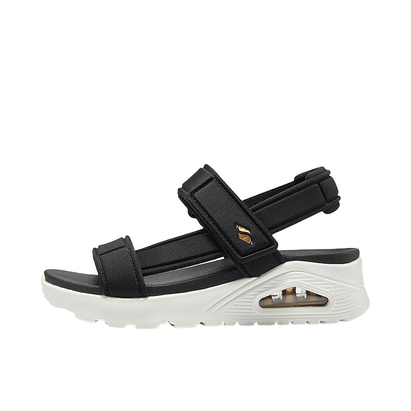 推荐商品：Skechers/斯凯奇 舒适轻便 休闲时尚 不臭脚 沙滩 凉鞋 119813 女款/黑色/白色