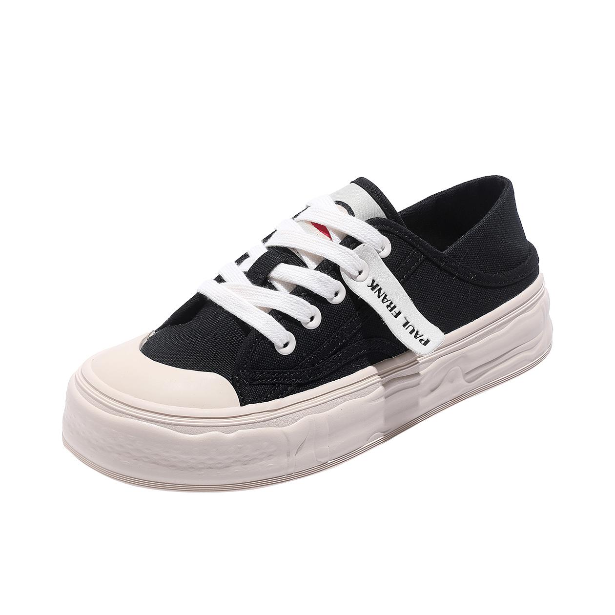 推荐商品：大嘴猴 一脚蹬 透气 厚底 低帮 帆布鞋 5187428002 黑色  