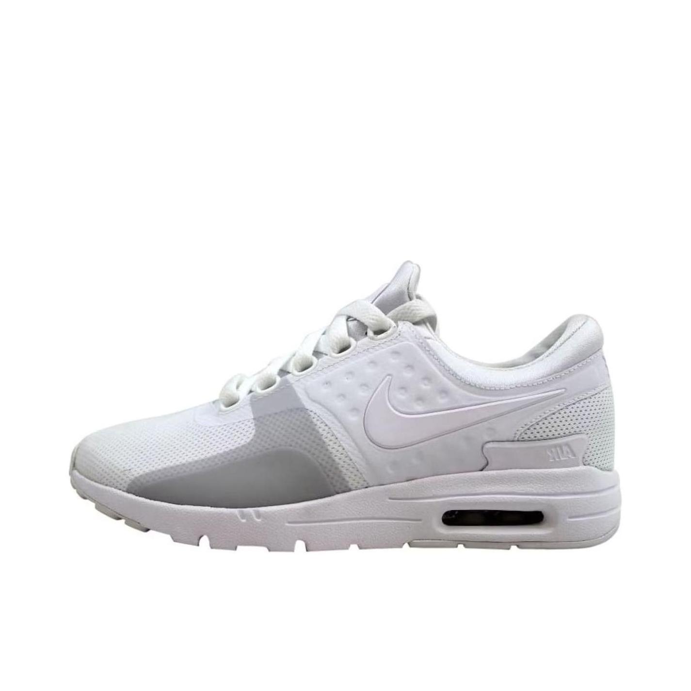 推荐商品：Nike Air Max Zero 跑鞋 减震回弹防滑耐磨轻便透气舒适百搭简约复古织物气垫 White Pure Platinum 白