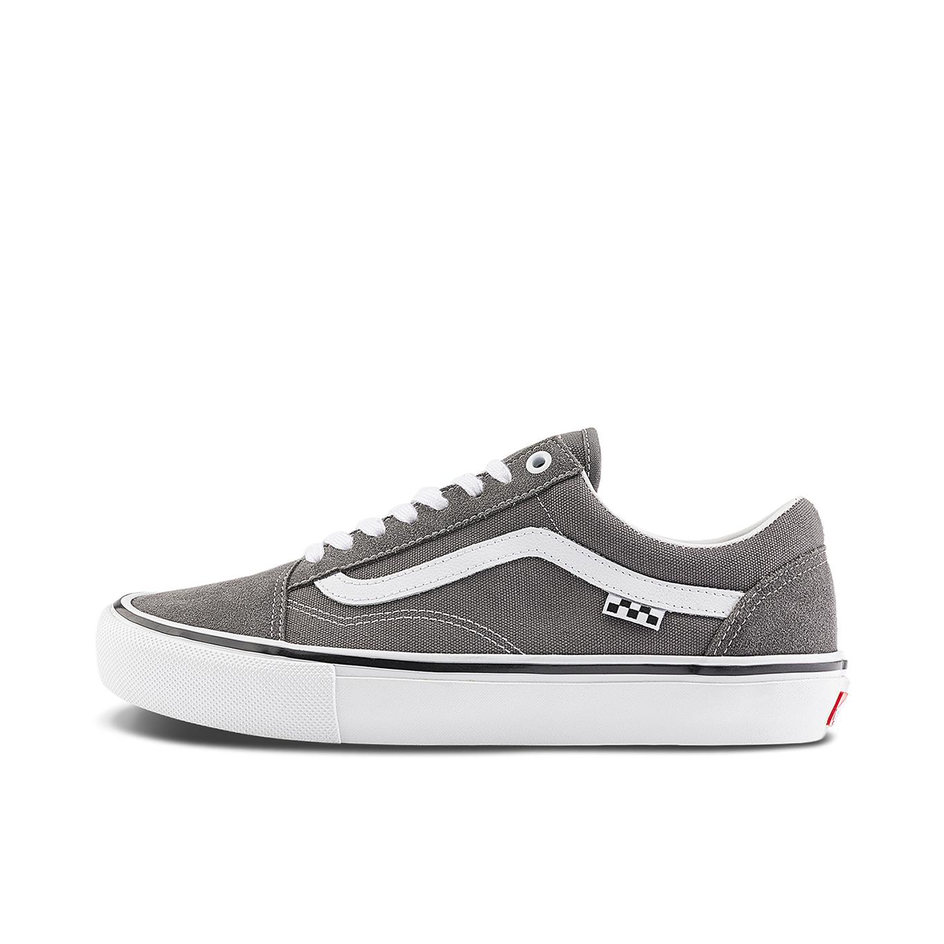 推荐商品：Vans/范斯 Old Skool 滑板鞋 板鞋 轻便防滑复古舒适经典 白色/深灰色