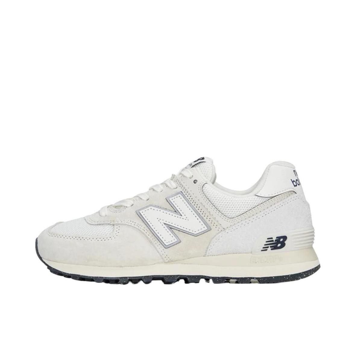 New Balance 574 经典复古 防滑耐磨 缓震 舒适透气 时尚百搭 轻便 阿甘鞋 运动休闲鞋 灰色/白色/黑底