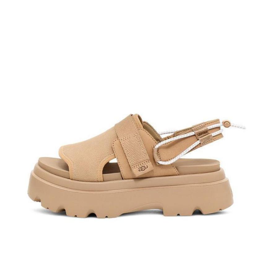 推荐商品：UGG WMNS Cady 舒适圆头 增高厚底 可调式搭扣 百搭休闲 时尚 沙滩 凉鞋 黄色