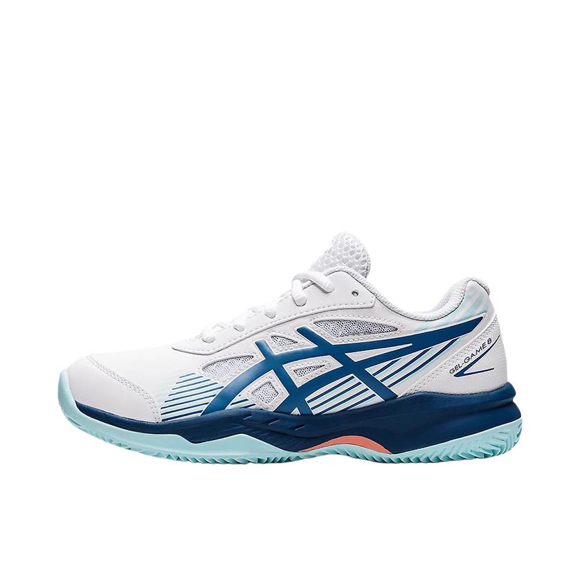 推荐商品：Asics/亚瑟士 Gel-Game 8 缓震舒适 耐磨防滑 支撑 网球鞋 女款/白色/蓝色