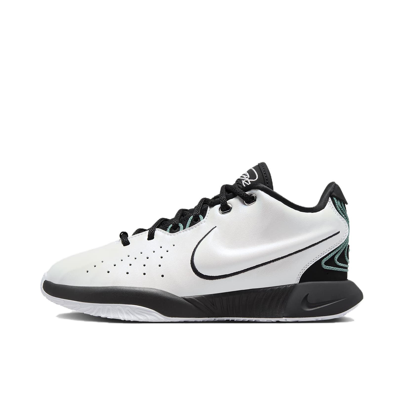 推荐商品：Nike Zoom Lebron 21 詹姆斯 篮球鞋 缓震抗扭耐磨轻便支撑抓地训练 GS/白色/黑色/海岸蓝