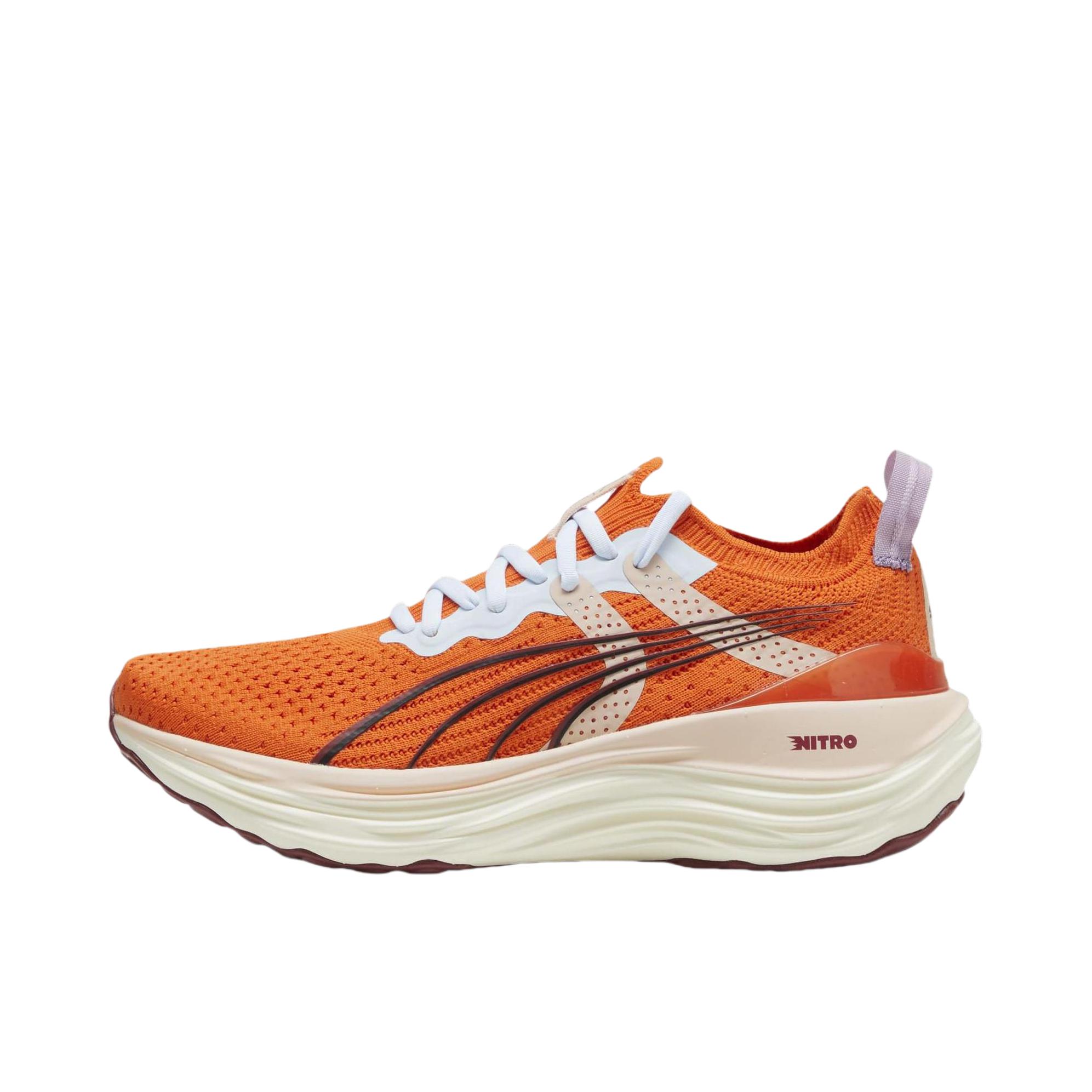 推荐商品：Puma/彪马 Foreverrun Nitro 彪畅 织物 舒适缓震 防滑耐磨 轻质支撑 回弹 跑鞋 女款/橙色/白色/米色