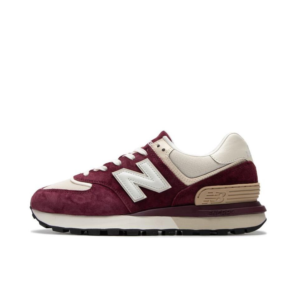 推荐商品：New Balance 574 运动休闲鞋 阿甘鞋 经典复古防滑耐磨缓震舒适透气时尚百搭轻便 酒红色/米白色