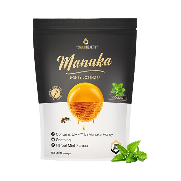 推荐商品：NZGOLDHEALTH/蜜兰达 麦卢卡15+ 蜂蜜润喉糖 润养护嗓