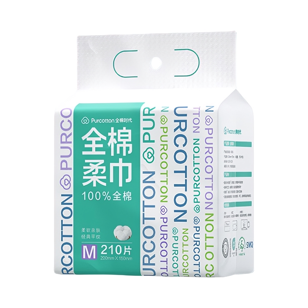 全棉时代 一次性抽取悬壁挂式洗脸巾 纯棉加柔加厚款加大容量