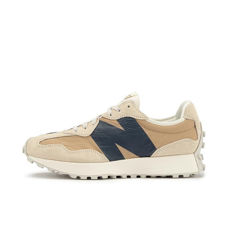 推荐商品：【IU同款】 New Balance 327 跑鞋 舒适复古防滑耐磨休闲透气减震拼接运动防水织物慢跑圆头 卡其/浅米/深蓝 