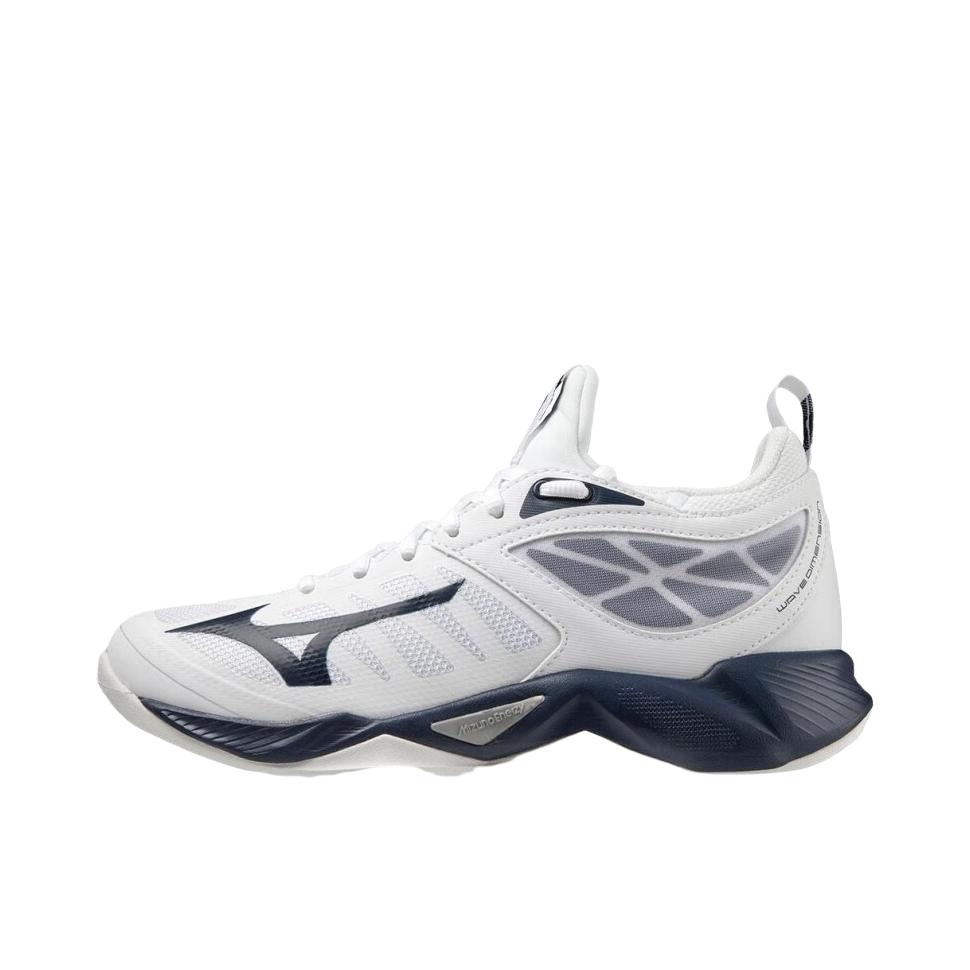 推荐商品：Mizuno/美津浓 Wave Dimension 比赛专用 支撑耐磨 缓震舒适 透气排球鞋 白色/蓝色/灰色