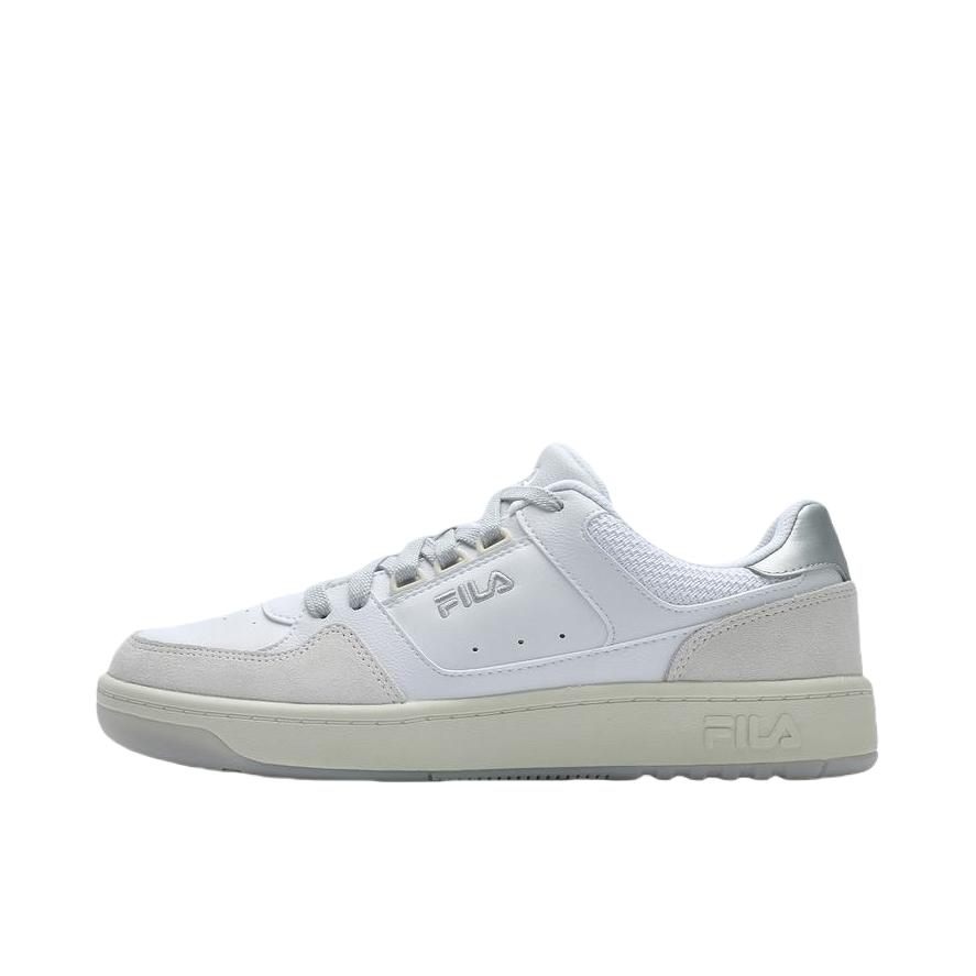 推荐商品：【易烊千玺同款】FILA/斐乐 Talga Club LT 舒适减震 防滑耐磨 轻便透气 合成革 织物 复古百搭 运动休闲鞋 斐乐白/明亮白