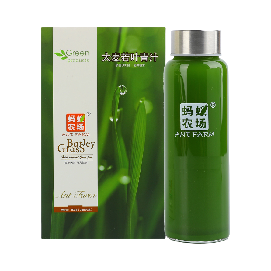 推荐商品：蚂蚁农场 大麦若叶青汁 150g 盒装 大麦若叶青汁粉
