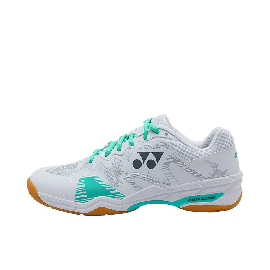 推荐商品：YONEX/尤尼克斯 Power Cushion Eclipsion Z 3 羽毛球鞋 系带稳定型防滑耐磨包裹性支撑回弹抗冲击织物合成革 ELX3白/绿