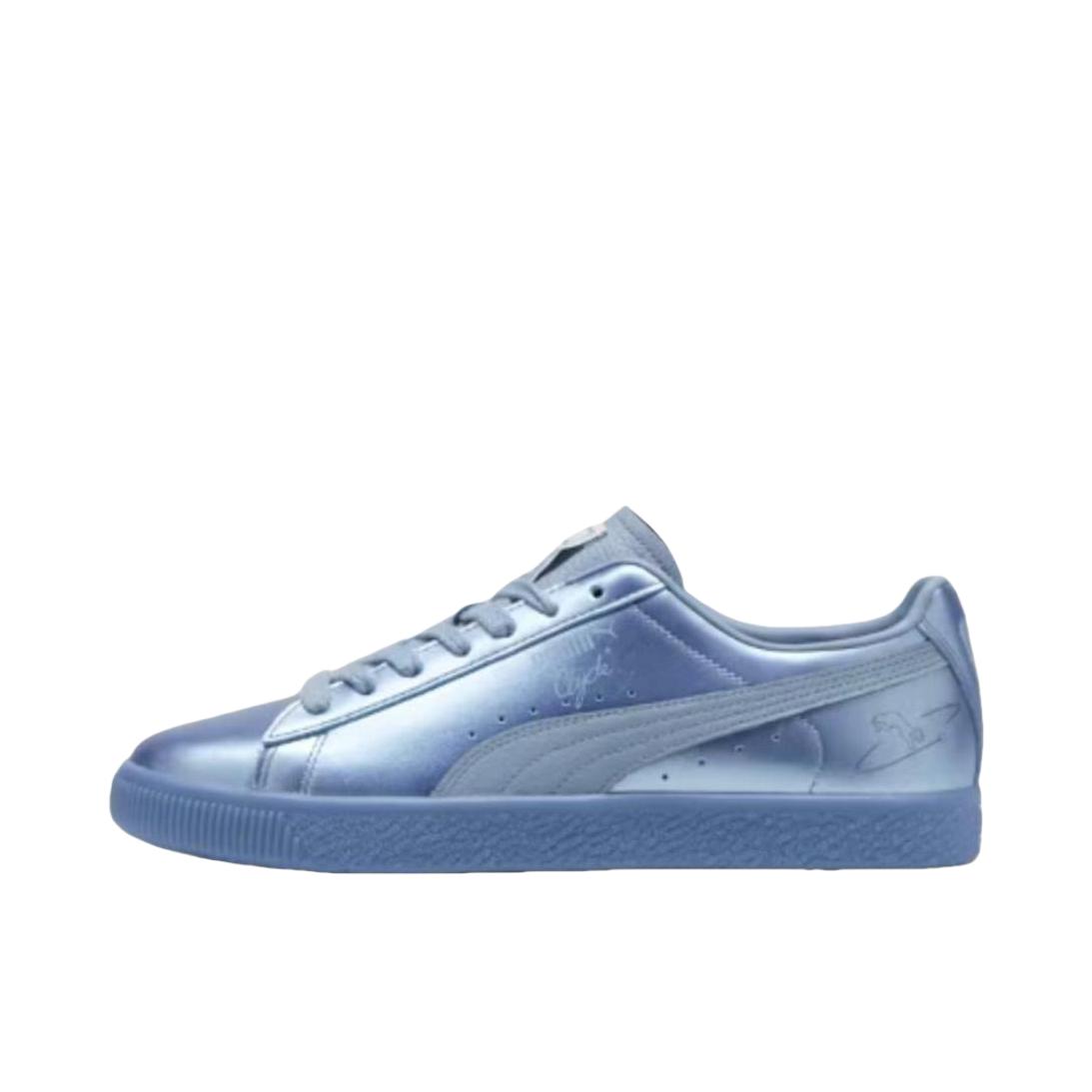 推荐商品：Puma/彪马 Clyde Classics 板鞋 烫金标志防滑耐磨减震轻便透气低帮平跟系带休闲 女款/蓝色 