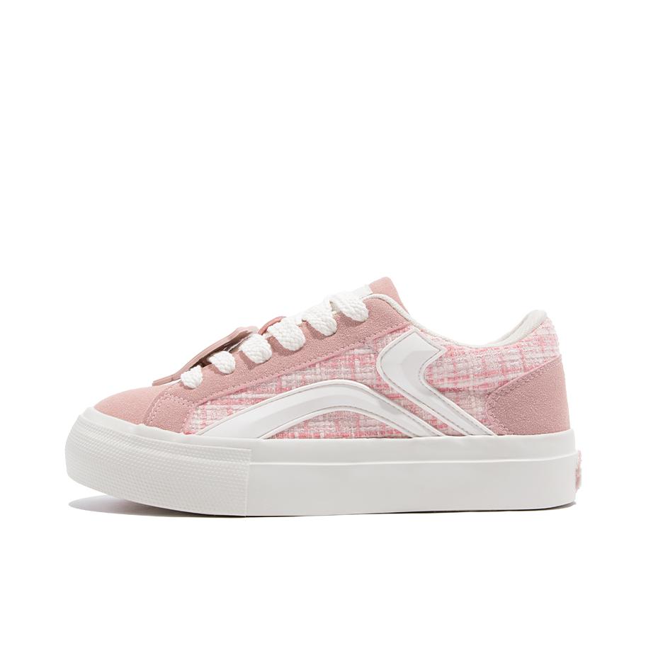 推荐商品：鮀品 ins原创小众 高街 系带厚底 舒适增高 防滑轻便 时尚简约 百搭潮流 帆布鞋 TP3036V 粉色