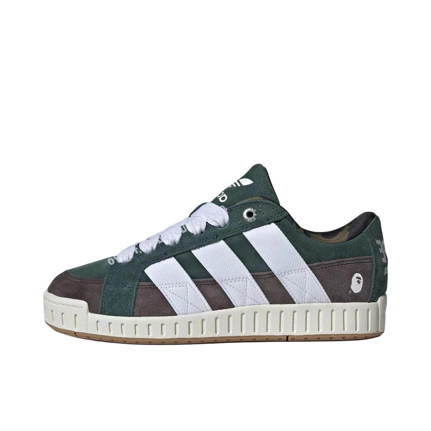 推荐商品：adidas originals Nrtn 板鞋 防滑耐磨透气低帮 BAPE联名/绿色/黑色