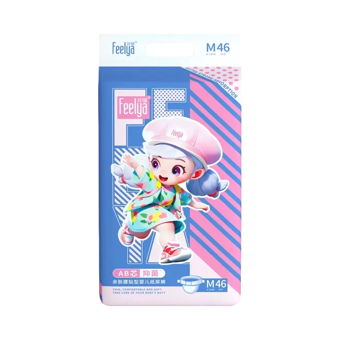 推荐商品：菲娅/FEELYA AB芯抑菌纸尿裤M码 尿不湿泡泡腰围