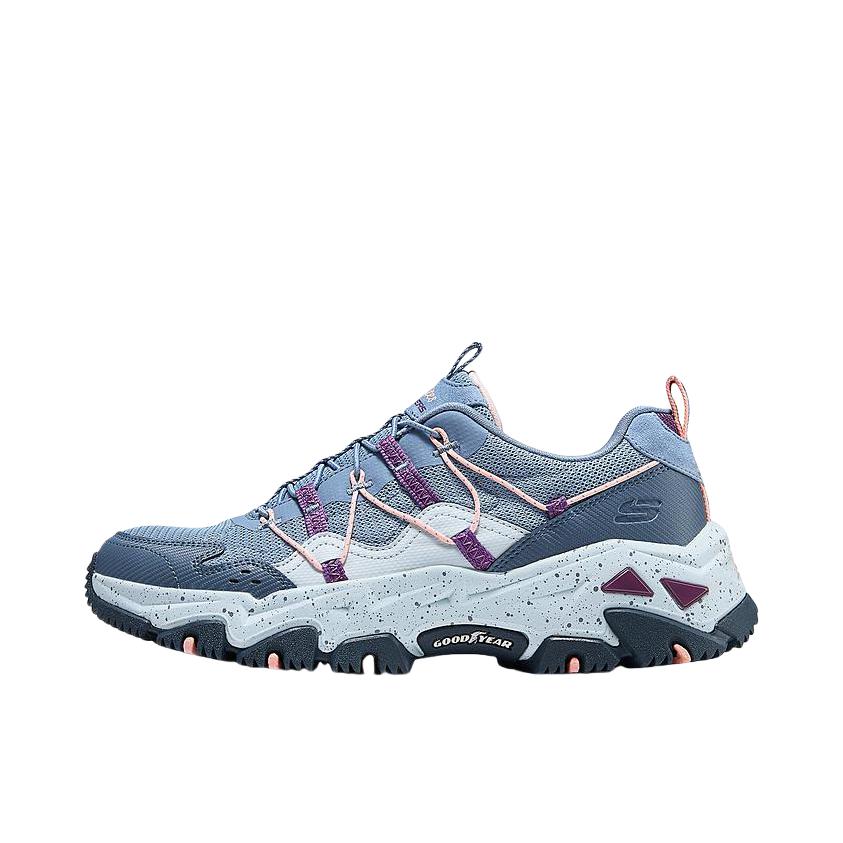 推荐商品：Skechers/斯凯奇  云屿  舒适减震 防滑耐磨 百搭复古  厚底鞋 徒步鞋 户外鞋 女款/暗灰色/蓝色/粉色